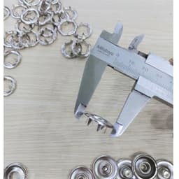 Nút bấm 5 chấu (cúc sắt vành, nút áo em bé) Size lớn 15mm, 20mm Bằng thau không gỉ Màu bạc Bịch 10 bộ 4