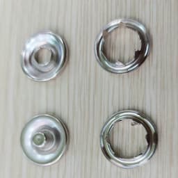 Nút bấm 5 chấu (cúc sắt vành, nút áo em bé) Size lớn 15mm, 20mm Bằng thau không gỉ Màu bạc Bịch 10 bộ 2