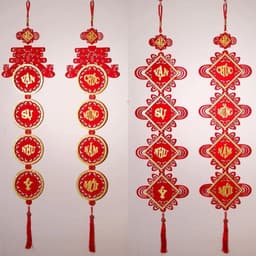 1 Đôi 24x113cm trang trí tết Câu Đối Liễng Treo Chúc Mưng Năm Mơi phụ kiện decor trang trí tết 3
