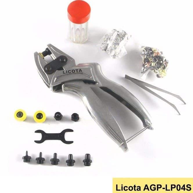 Kềm bấm LICOTA AGP-LP04S Kìm đa chức năng bấm lỗ, bấm khoen, bấm nút 5 chấu (nút sắt vành)