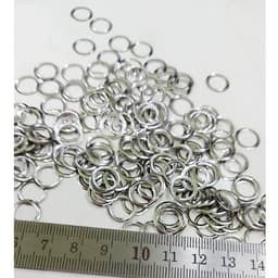 Long đền 6mm (Đệm lót mặt sau dành cho khoen ore bọc lỗ tròn, khuy mắt cáo) Bằng thau không gỉ Màu bạc Bịch 1000 cái 2