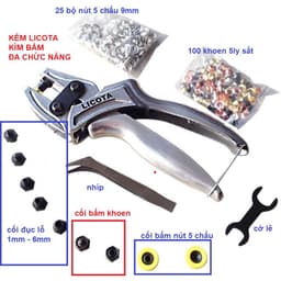 Kềm bấm LICOTA AGP-LP04S Kìm đa chức năng bấm lỗ, bấm khoen, bấm nút 5 chấu (nút sắt vành) 3