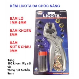 Kềm bấm LICOTA AGP-LP04S Kìm đa chức năng bấm lỗ, bấm khoen, bấm nút 5 chấu (nút sắt vành) 2