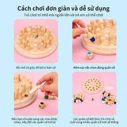 Cờ Luyện Trí Nhớ - Cờ Nhớ Màu Luyện Trí Tuệ Tư Duy Cho Bé Đồ Chơi Trò Chơi Tương Tác Của Cha Mẹ 4
