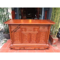 tủ thờ bàn thờ gỗ gõ kích thước 97cm*197cm, sâu 81cm 1