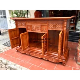 tủ thờ bàn thờ gỗ gõ kích thước 97cm*197cm, sâu 81cm 5