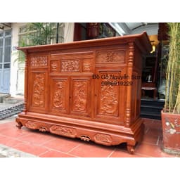 tủ thờ bàn thờ gỗ gõ kích thước 97cm*197cm, sâu 81cm 6