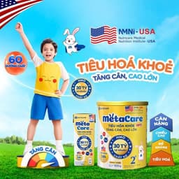 (Mẫu mới nhất, date mới) Sữa bột Nutricare METACARE opti tiêu hóa/đề kháng số 0/1/2 800g 2