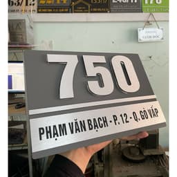 [ Tặng ] Keo dán hoặc ốc vít khi mua >Biển, bảng số nhà ALU phủ nhôm, cao cấp, 4