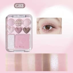GOGOTALES Bảng Phấn Mắt, Phấn Má GogoTales 6 Ô Vỏ Hồng Ballet Coquette Sweet Pink Ballet Soft phong cách Hàn Quốc GT773 8