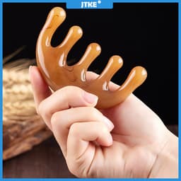 Lược Massage răng thưa 5 chấu châm cứu trị liệu và Cây Massage Đầu Bạch Tuộc/ Lược Gội Đầu Massage 9X3.3CM 2