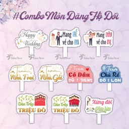 Combo Hashtag cưới cầm tay, biển trang trí cầm tay Lễ cưới 4