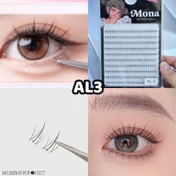 Lông mi chùm giả Mona Natural Lightness Soft tách sợi, tự nhiên mềm nhẹ dễ sử dụng 4