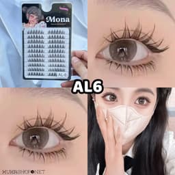 Lông mi chùm giả Mona Natural Lightness Soft tách sợi, tự nhiên mềm nhẹ dễ sử dụng 7