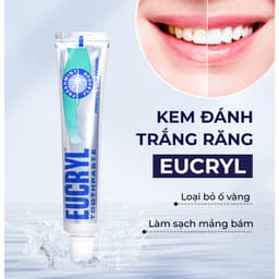 Kem Đánh Răng Bạc Hà Tẩy Trắng Eucryl Toothpaste 62g 2