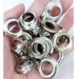Khoen bạt khoen ore 12mm Chân cao 7mm Khuy mắt cáo đóng bạt 12ly Bằng sắt Màu bạc 1