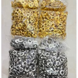 Khoen mắt cáo ore 8mm Sắt xi màu Vàng màu Bạc (Túi 400 khoen + 400 long đền) 3