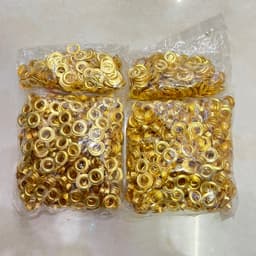Khoen mắt cáo ore 8mm Sắt xi màu Vàng màu Bạc (Túi 400 khoen + 400 long đền) 5