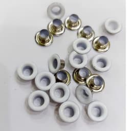 Khoen ore mắt cáo 4mm,5mm,6mm,8mm Bằng thau không gỉ Bọc sơn trắng Phụ liệu may mặc túi xách 2