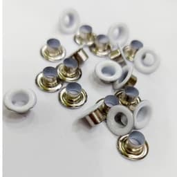 Khoen ore mắt cáo 4mm,5mm,6mm,8mm Bằng thau không gỉ Bọc sơn trắng Phụ liệu may mặc túi xách 1