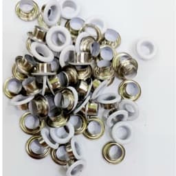 Khoen ore mắt cáo 4mm,5mm,6mm,8mm Bằng thau không gỉ Bọc sơn trắng Phụ liệu may mặc túi xách 3