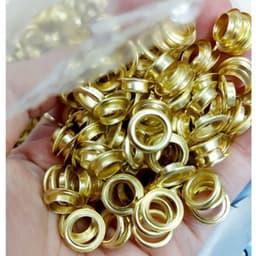 1KG Khoen ore mắt cáo 8mm Sắt xi màu VÀNG Chân thấp Khuy ore mắt cáo bấm bạt, túi giấy Không long đền 1
