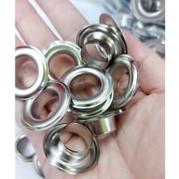 Khoen bạt khoen ore 15mm Chân cao 9mm Khuy mắt cáo đóng bạt 15ly Bằng sắt Màu bạc Có long đền 1