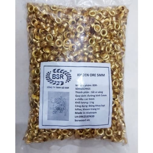1KG Khoen ore mắt cáo 5mm Sắt xi màu Khuy ore mắt cáo bấm bạt, túi giấy Không long đền