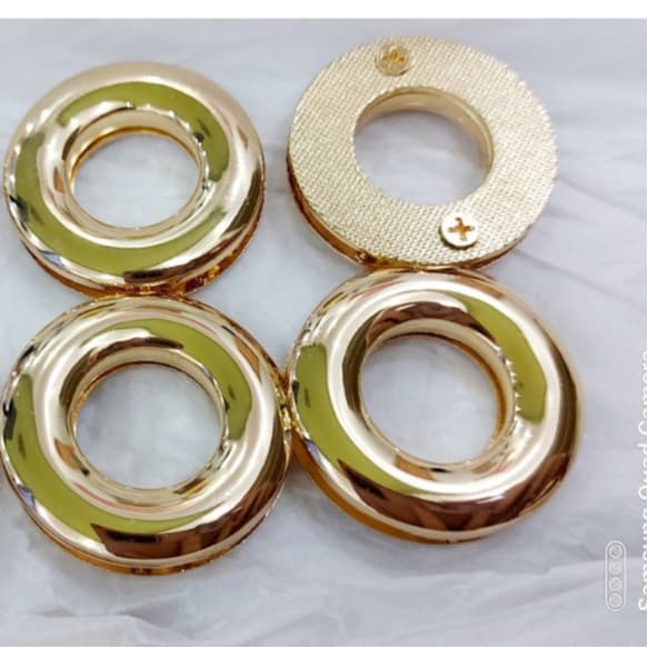 Khoen tròn Ore xoay vặn ốc vặn vít Size lọt lòng 1.7cm (17mm) Bằng inox sáng bóng - Phụ kiện túi xách cao cấp (28k/1 bộ)