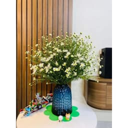 Bình cắm hoa màu xanh, chuông cắm hoa ly,sen, súng  hoa tết cao 28cm 2