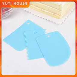 Bộ 3 Dụng Cụ Dao Mini Cắt/ Vét Bột, Tạo Vân Kem, Chà Láng Làm Bánh, Đa Năng Tiện Lợi An Toàn - Trang Trí Bánh Sinh Nhật 1