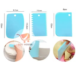 Bộ 3 Dụng Cụ Dao Mini Cắt/ Vét Bột, Tạo Vân Kem, Chà Láng Làm Bánh, Đa Năng Tiện Lợi An Toàn - Trang Trí Bánh Sinh Nhật 2