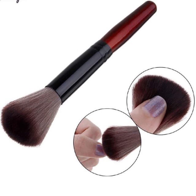 Cọ phủi móng cán gỗ nâu siêu xinh [ NAILS SUPPLY ]