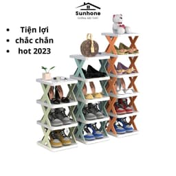 Kệ Giày Chữ X 5 Tầng. Kệ đựng giày dép đa năng bằng nhựa lắp ghép. Kệ Để Giày Dép 5 Tầng CHỮ X 6