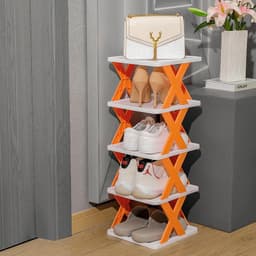 Kệ Giày Chữ X 5 Tầng. Kệ đựng giày dép đa năng bằng nhựa lắp ghép. Kệ Để Giày Dép 5 Tầng CHỮ X 3