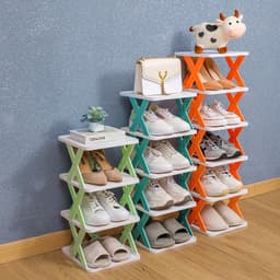 Kệ Giày Chữ X 5 Tầng. Kệ đựng giày dép đa năng bằng nhựa lắp ghép. Kệ Để Giày Dép 5 Tầng CHỮ X 1