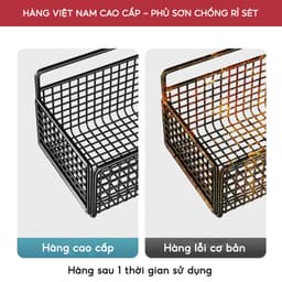Kệ Đựng Đồ Nhà Tắm JYoohome Chịu Tải 10KG Giỏ Đựng Đồ Dán Tường Hình Chữ Nhật Thép Sơn Tĩnh Điện 3