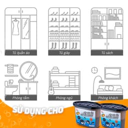 Combo 10 Hộp Hút Ẩm Đa Năng Giúp Chống Ẩm Mốc Và Khử Mùi Cho Tủ Quần Áo Hiệu Quả 230gr 5