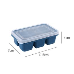 Khay đá 6 ô Nhựa Có Nắp đậy - Khuôn Nhựa Làm Đá, Làm Thạch Rau Câu 6 Ô 6