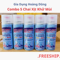 [COMBO] 5 Chai xịt Khử Mùi Giày Nano Bạc Diệt Khuẩn Ngăn Ngừa Hôi Chân Lưu Hương 24h Hương Chanh - Đào 1