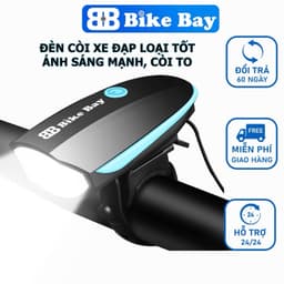 Đèn Xe Đạp Thể Thao Chống Nước, Đèn Pha Tích Hợp Còi Sáng 3-4H Liên Tục, Sạc USB - DC01 8