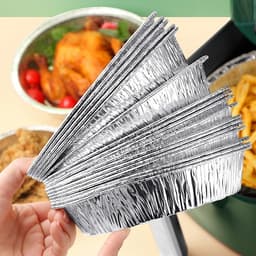 Set 20 Khay Giấy Bạc Lót Nồi Chiên Tròn 22CM và Set 250 Chén Giấy Bạc Nướng Bánh, Tart Trứng Siêu Tiện Lợi 6