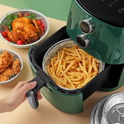 Set 20 Khay Giấy Bạc Lót Nồi Chiên Tròn 22CM và Set 250 Chén Giấy Bạc Nướng Bánh, Tart Trứng Siêu Tiện Lợi 3