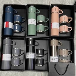 Bình Giữ Nhiệt Cao Cấp 500ML Lõi Inox 304 Tặng Kèm 2 Cốc Cách Nhiệt Làm Quà Tặng Sang Trọng 1