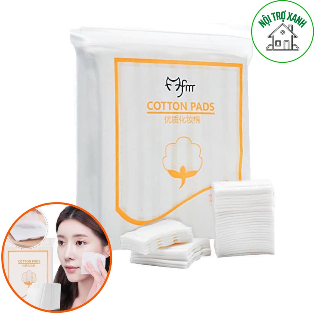 bông tẩy trang 222 miếng cotton pads hàng nội địa cao cấp, bông tẩy trang 3 lớp