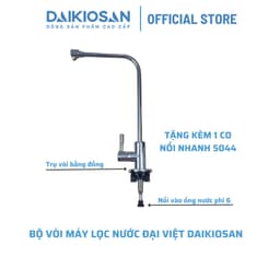 Bộ vòi nước cong Đại Việt lắp cho máy lọc nước Daikiosan - Makano 7