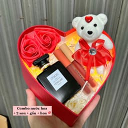 HỘP QUÀ TẶNG TRÁI TIM - COMBO QUÀ 8/3, QUÀ SINH NHẬT, VALENTINE 4