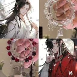Vòng Tay Bướm Tử Linh Thiên Quan Tứ Phúc Tạ Liên Hoa Thành Chuỗi Hạt Cosplay Couple 5