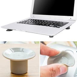 Bộ 4 Nút Chống Nóng Laptop Bằng Silicon và Giá Đỡ Laptop 2 Thanh Chữ X (Nhôm Đúc)/ (Loại Nhựa) 2
