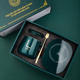 Bộ Ly Điện Hâm Nóng Chưng Yến Lucky. Bộ Cốc Ly Sứ Hâm Nóng Lucky Thông Minh Cao Cấp, Kèm Đế Điện Hâm Cafe, Sữa 5